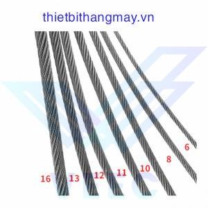 kích thước cáp tròn thang máy hay dùng
