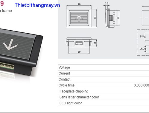 Nút nhấn thang máy EM-3929. 4