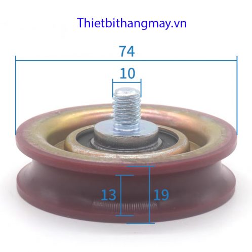 Bánh xe cửa thang máy Φ74*19*6203.2