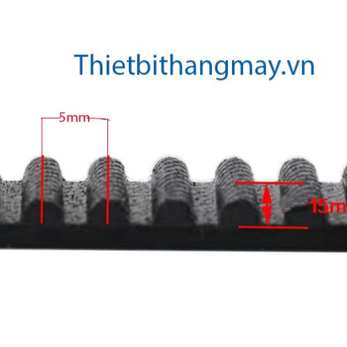 Dây đai chuyển động thang máy 5mm*15mm