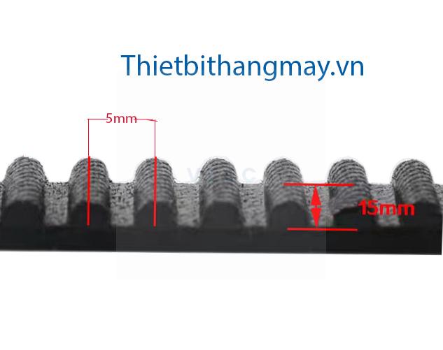 Dây đai chuyển động thang máy 5mm*15mm Dây đai chuyển động thang máy 5mm*15mm