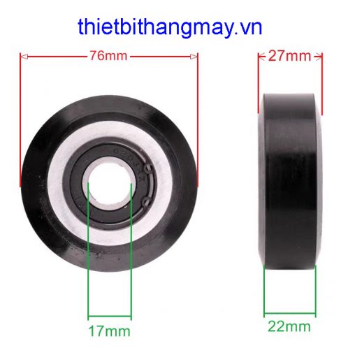 Bánh xe Ø76*22*6203 dùng cho shoe bánh xe